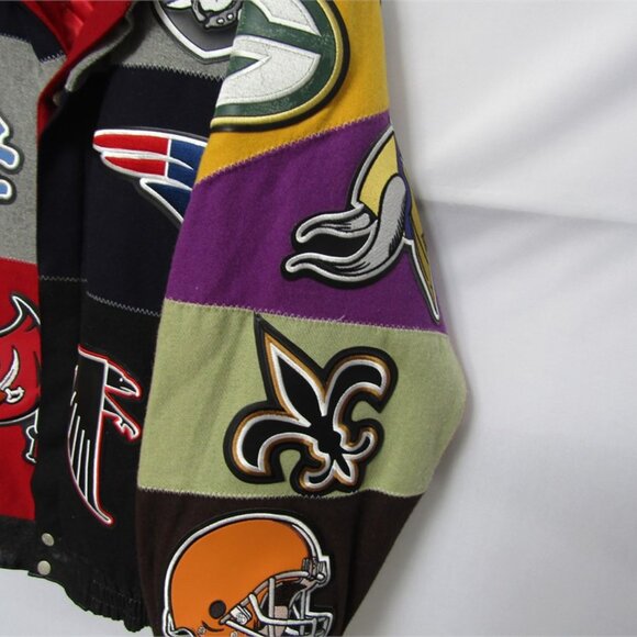 Men's Jeff Hamilton NFL Wool / Leather Varsity Jacket Size XL - Picture 8 of 15